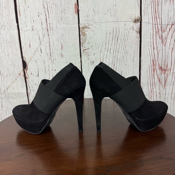 Stuart Weitzman Wrap It Up Women’s Black Suede Leather Platform Booties 6 EUC - Picture 4 of 14